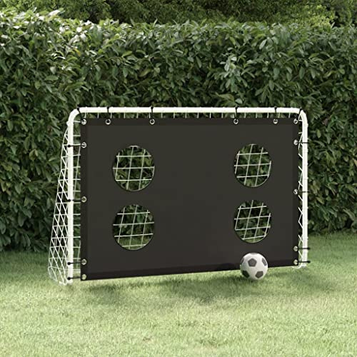 LoogCape Football Goal with Goal Wall 184 x 61 x 122 cm, Steel, Foldable, Portable, Weatherproof, Includes 4 Pegs, Ideal for Training, Leisure, Garden, Park, Sports Field, Indoor and Outdoor Use