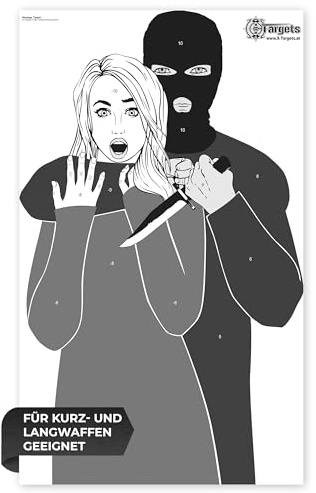 Große Zielscheiben Hostage Target / 53 x 84 cm/Papier 120g/m² (5 Stück)