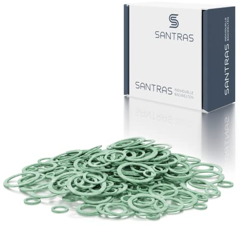SANTRAS® Platta tätningar 3/8 tum (100 stycken) – Donit Tesnit® BA-50 fibertätningar för vatten, gas, uppvärmning, sol och trädgård | sanitär tätning 3/8 tum