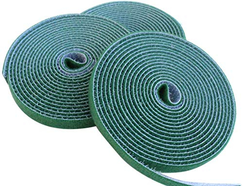 Otzoan Klett Pflanzenbinder Klettbandrolle 1x250cm Wiederverwendbar Baumanbinder Pflanzen Bindeband Elastisch Baumband mit Klettverschluss (10mm, 5 Stück)
