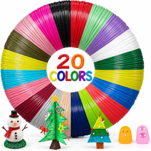 Yungden 3D Pen Filament Refills, 1.75mm PLA 3D Printing Threads | 3D Pencil Refill Pack, Compatible with SCRIB3D, MYNT3D Kretrum and PIKA3D Pens