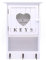 Maison Des Cadeaux Wooden 'Keys' 9 Key Storage Box Heart Keyhole, Hangable Key Hook Holder