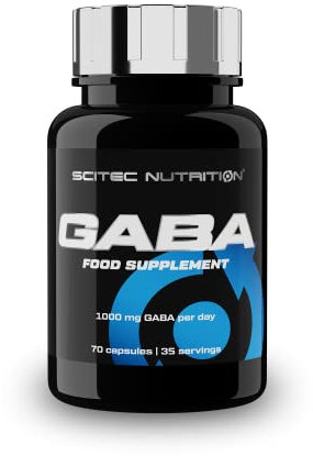 Scitec Nutrition GABA, Cápsula de suplemento dietético con ácido gamma-aminobutírico, 70 cápsulas