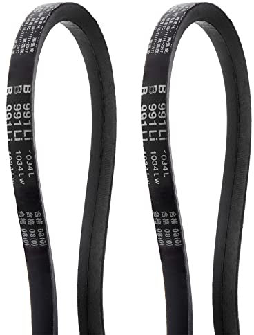 sourcing map 2 cinghie trapezoidali B-991, 991 mm, circonferenza interna 17 mm, larghezza superiore, sezione B, in gomma per trasmissione di potenza