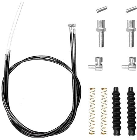 14 teiliges Bremskabel Antriebs Rollator Ersatzteil, Bremszug Fahrrad, Bremskabel Teile, Rollator Walker Teile mit 45 Zoll Bremskabel, Rollator Allgemeines Bremskabel Set für Rollatoren meisten Marken