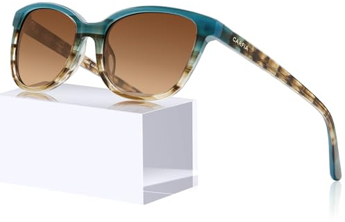 CARFIA Sonnenbrille Damen Polarisierte UV400 Rechteckige Frauen Fassung für Laufen und Golf CA5287