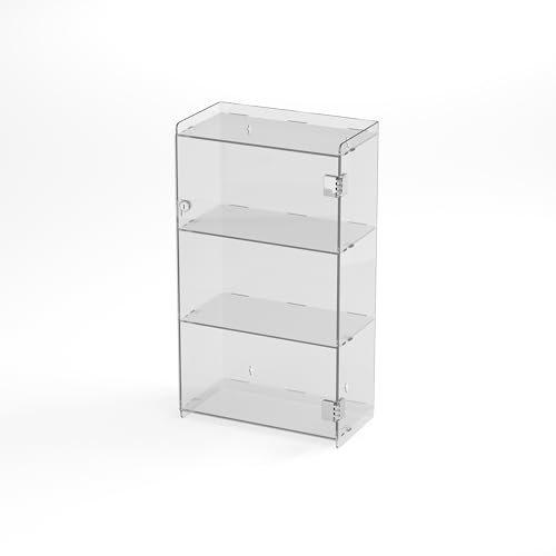 Generisch Sammlervitrine aus transparentem Acryl - 3 Fächer