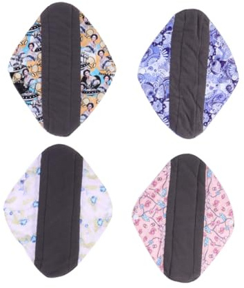 OATIPHO 4piezas Compresas Higiénicas Lavables Bambú Toallas Sanitarias Reutilizables Para Lactancia Femenina Para Uso Diurno y