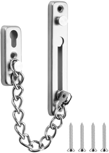 Türkette Sicherheitskette Edelstahl Kettenschloss Silber