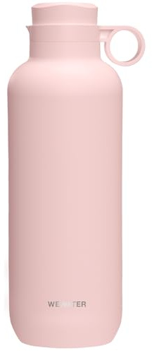 WEWATER INFUSE Bottle - Borraccia Termica 750 ml Con Infusore Integrato, Bottiglia Portatile Riutilizzabile, Maniglia, Senza BPA, Tappo Anti-Perdita Con Doppia Apertura, Termos Rosa