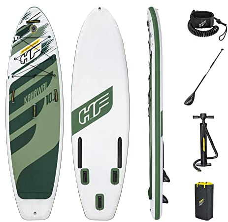 Bestway Hydro-Force SUP Kahawai stabiles und leichtes Stand-up-Paddling Board aufblasbar, 310x86x15 cm