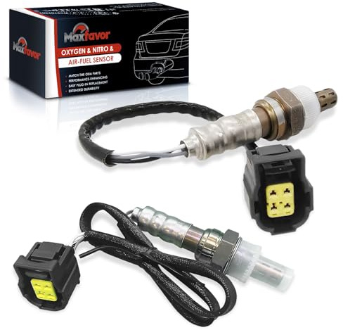 MAXFAVOR 2Pcs Upstream Downstream O2 Sensor Replacment for Jeep 2004 Grand Cherokee TJ Wrangler L6 4.0L Rear Upstream Downstream 234-4587 x1 234-4768 x1 02 Sensor