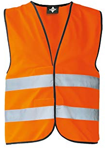 Korntex KXVWO3XL Warnweste Standard - schwarzer Saum, orange, 3XL