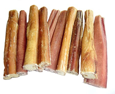 Kaureks Natur Ochsenziemer 10 Stück ca. 15 cm, Rinderziemer, wie Ochsenschwanz, Kopfhaut für Hunde