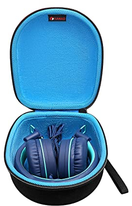 XANAD Etui pour iClever/Tonies/Philips/ZAPIG/awatrue/gorsun/PowerLocus/Nabevi/Tribit/Hisonic/Retoo/Biggerfive/EasySMX Pochette Sacoche Casque Audio Bluetooth Enfant (Noir Blue)