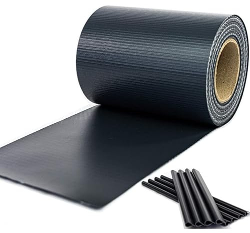 Strisce Schermanti in PVC per Recinzioni a Pannelli - Fasce Frangivista per Cancellate di Giardini, Ringhiere di Balconi, con Clips di Fissaggio - 105 m x 19 cm - Antracite