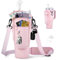 Tragetasche für Stanley Cup 40oz, Tragbare Thermobecherhülle mit Handytasche Schultergurt, Karabiner, Strohhülle, Stanley Cup Zubehör – bequemer Transport Ihres großen Wasserbechers, Rosa