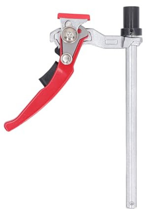 Ratchet Bench Clamp Sturdy Hold Down Clamp 20mm Base Guide Rail Woodworking Bench Dog Clamp with Ratchet Mechanism for Wood Carving 13.5x6.5mm