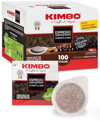 Kimbo Espresso Napoletano - 100 Cialde ESE 44mm con Puro Caffè Torrefatto in Italia