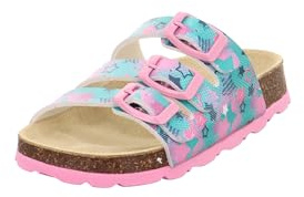 Superfit Fussbettpantoffel 1-800113 Hausschuhe, HELLGRÜN/Mehrfarbig 7520, 33 EU