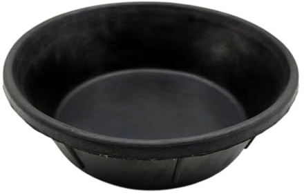 Harilla Bandeja de goma para alimento de caballos, cubo utilitario de 8 l para ganado, cabras y pollos.