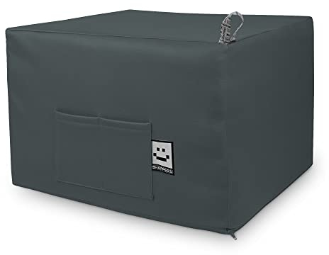 HAPPERS Puff Cama Auxiliar Confort Convertible 2 en 1 | Colchón Plegable para Invitados | Funda Lavable | para Salón o Dormitorio | Futón 195 x 130 cm - Gris Oscuro