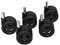 Topstar Bürostuhlrollen Hartbodenrollen Set 5 Stk. für Sitness RS Stiftdurchmesser 11mm / Rollendurchmesser 65mm schwarz