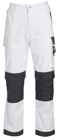 ProDec Advance Painter's Trousers For Men, Stain-Resistant White Work Trousers Pants, Painting Overalls For Men, Painter Trouser, Decorators Trouser, 32 Waist, 31 Leg Length