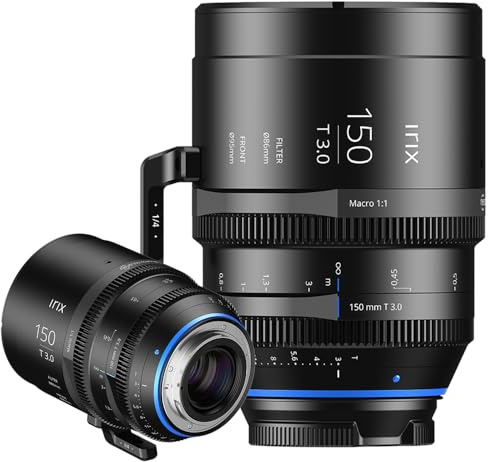 Irix Cine 150 mm T3.0 Makro 1:1 150 mm videoobjektiv för Panasonic Olympus MFT || 11 lameller Fokus Min 0,35 m 270° rotation || Videoobjektiv för Panasonic Olympus MFT || Imperial version