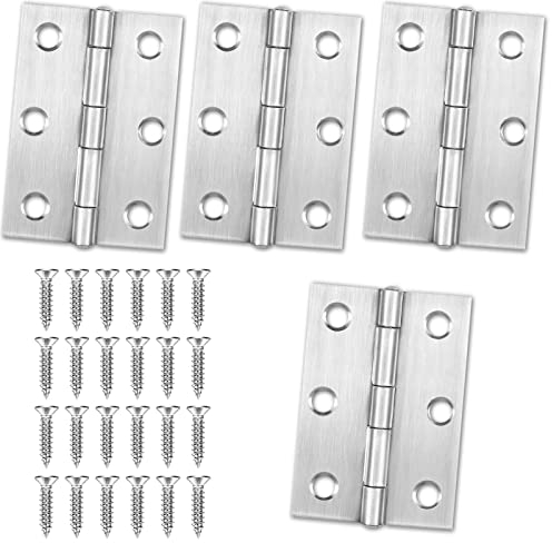 Charnières à Roulement 4 PCS - 75mm × 50mm Charnière Piano Inox - Paumelles De Porte - Pour Porte Placard