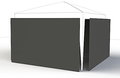 Juego de 4 Paneles Laterales de Color Gris Claro para iniciar cenador Plegable, 3 x 3 m, Funda de poliéster de 140 g/m², Revestimiento de Poliuretano, Color Gris Claro