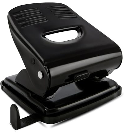 G4GADGET 2 Hole Punch, 30 Sheet Capacity, Heavy Duty Paper Puncher with Adjustable Guide Bar, Portable and Durable for Home, Office, and School Supplies