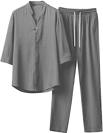 Darringls Kung Fu Anzüge Sets Herren Chinesischer Tang Anzüge Hanfu Kampfsport Kleidung Hemd Traditionell Wing Chun Taichi Uniform Oberteile Hosen