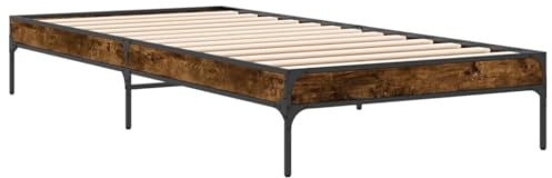 vidaXL Giroletto Rovere Fumo 100x200 cm in Legno Multistrato e Metallo