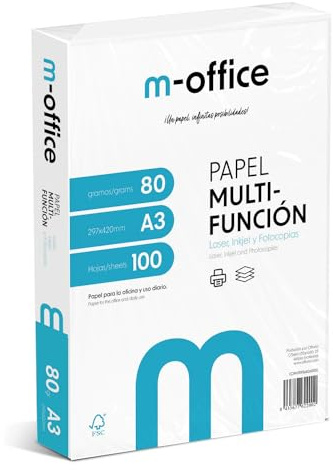 OFITURIA m-office COM0593 Kopieringspapper, Vit, A3 x 80 ark