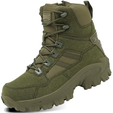 5.AA B2122 Bottines de Chasse pour Homme, Hautes à Lacets, Militaires, randonnée,Les explorations dans la Jungle,Désert Sécurité Militaire Chaussure Bottes Militaire avec Fermeture Latérale