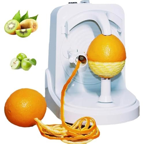 Éplucheur de Fruits électrique, éplucheur Automatique de Pommes de Terre Orange en Acier Inoxydable Durable, éplucheur d'orange électrique réglable, Facile à Nettoyer, Permet d'économiser Temps des