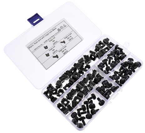 BUGUUYO 50 Pezzi Inserti in Acciaio Al Carbonio Con Vite a Inserto in Gabbia Flottante Per Armadi Server Di Bloccaggio Non Corrosivo