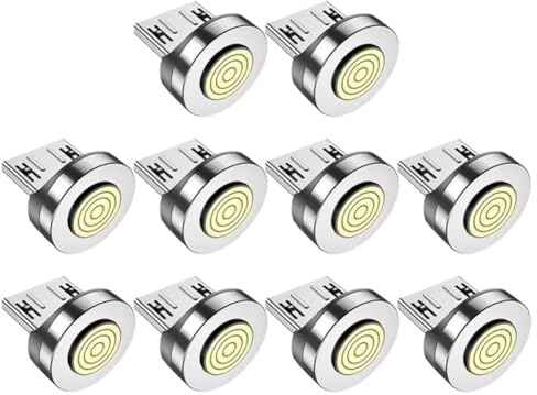 Juuewrryg 7-stifts Micro-USB magnetiska kontaktändar, laddningskabeladapter för magnetisk laddare, 360° rotationskontakt, 10