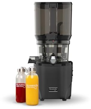 Kuvings | Extracteur de jus AUTO10S + 2 bouteilles en verre | Utilisation mains libres | Découpe automatique des fruits et légumes entiers | Panier XXL 3L | Nettoyage facile