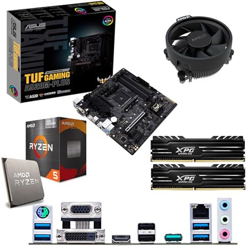 Components4All AMD Ryzen 5 5600X 3.7Ghz (Turbo 4.6Ghz) 6 Core 12 Thread CPU, ASUS TUF GAMING A520M-PLUS Motherboard & 16GB 3000Mhz DDR4 RAM Pre-Built Bundle