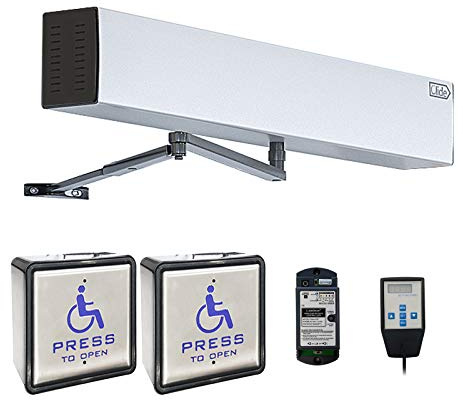 Olideauto Automatic Swing Door,ADA Door Opener AC110V Low Energy for Commercial Door with 2pcs Wireless Handicapped Push Switches