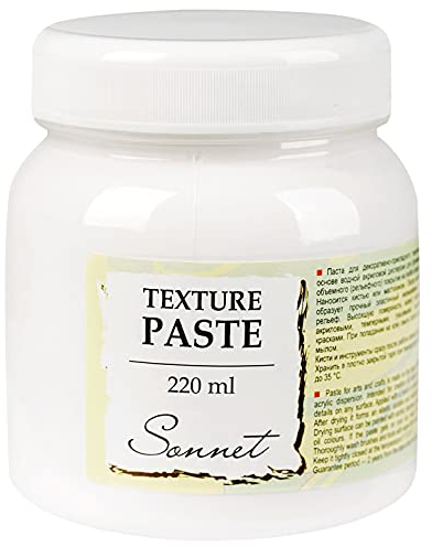 Sonnet Strukturpaste Leinwand auf Wasserbasis 220ml | für Acrylmalerei, Ölfarben, Tempera und Gouache | Hergestellt von Nevskaya Palitra