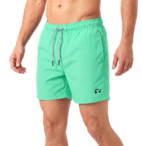 RIPT Essentials Bañador para hombre Shorts de Baño con Protección Solar UV 50 de Secado Rápido, Aqua, M