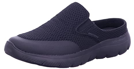Skechers Men's Summits Vindicator Clogs and Mules, Black Textile/Trim, 11 UK