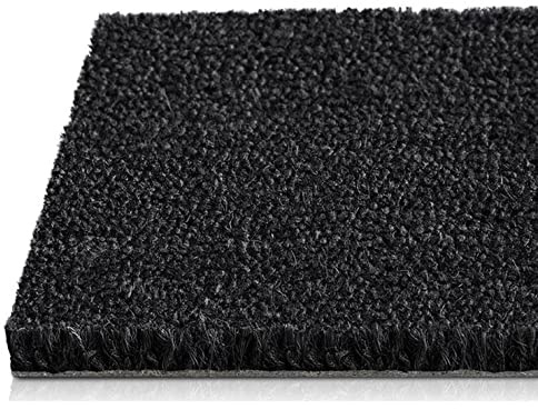 KARAT Premium Paillasson en Coco - Noir - Performance de Nettoyage Forte - Retour antidérapant (100 x 150 cm, 24 mm)