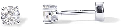 PAVOI 14K Gold Plated Solid 925 Sterling Silver Post Cubic Zirconia Stud Flat Back Earrings for Women | Cartilage Earring | Helix Piercing Jewelry | Small Stud Earrings for Women