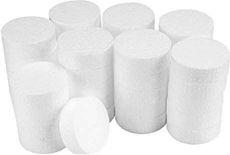 3 Inch 40-Pack Foam Circles for Crafts (1 Thick), Polystyrene Round Foam Disc for DIY Projects, Cakes and Decorations, Sculpture, Modeling, Arts and Crafts Supplies.(White)