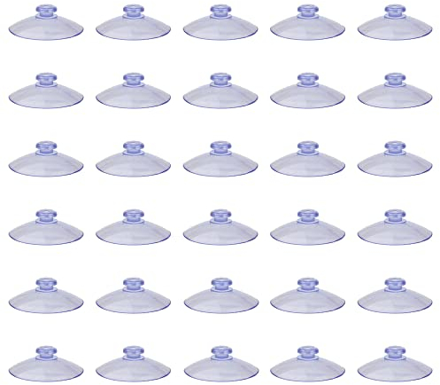 30 Stück 20mm Runde Saugnäpfe, Durchsichtiger Kunststoff-Sauger ohne Haken, stark haftender Saugnapf für Heimdekoration