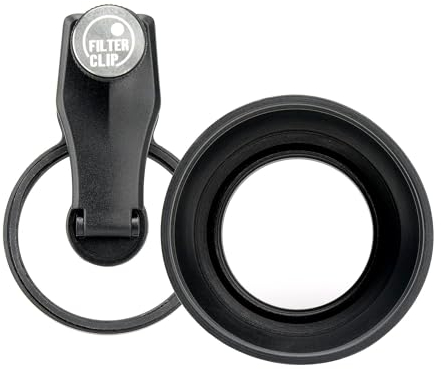 EXAPRO Kit clip filtro e paraluce, accessorio per smartphone, per filtro obiettivo fotocamera da φ49mm, compatibile con smartphone iPhone/Android, EXP-LH-01